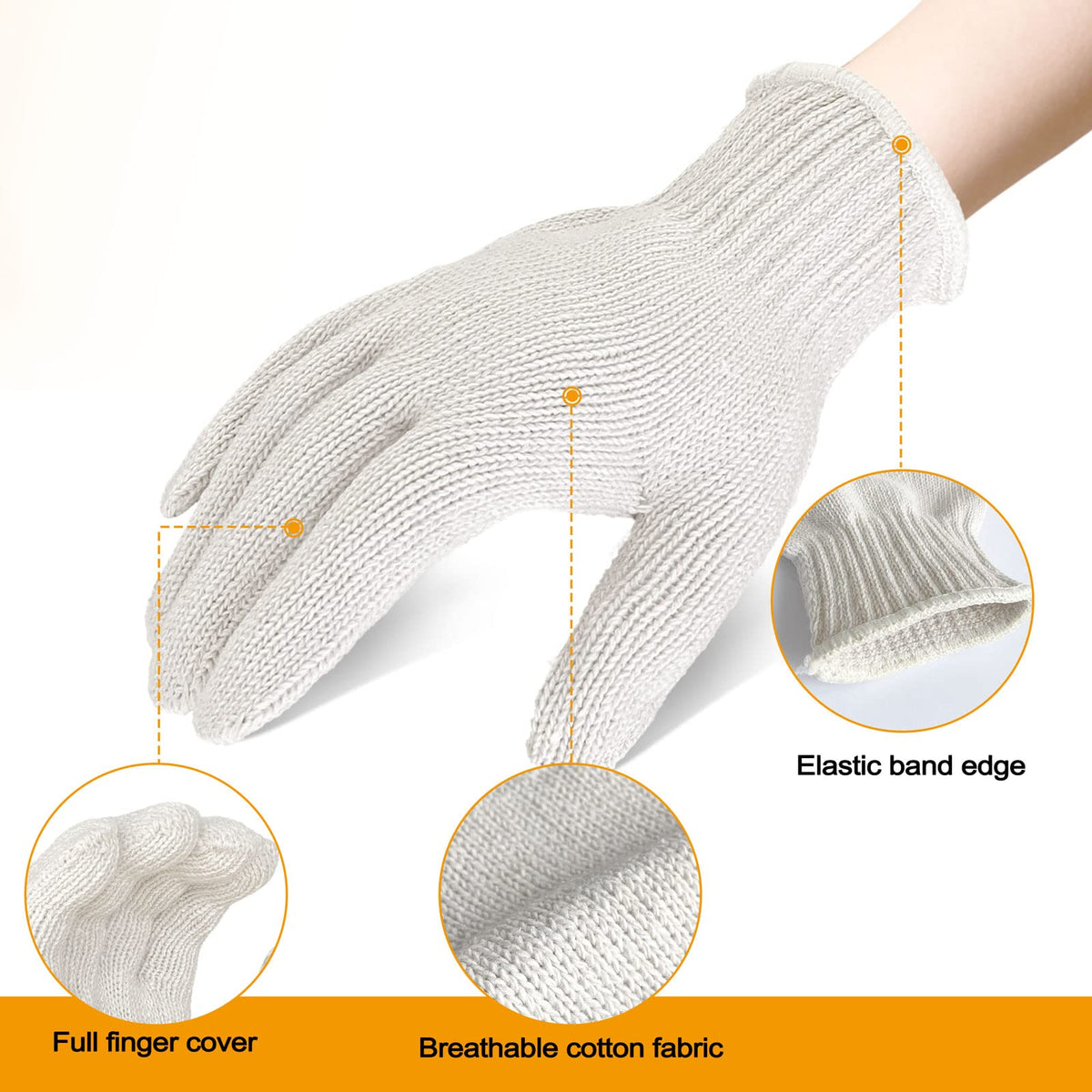 GSAFEME glove liner for hot food handling to protect fingers