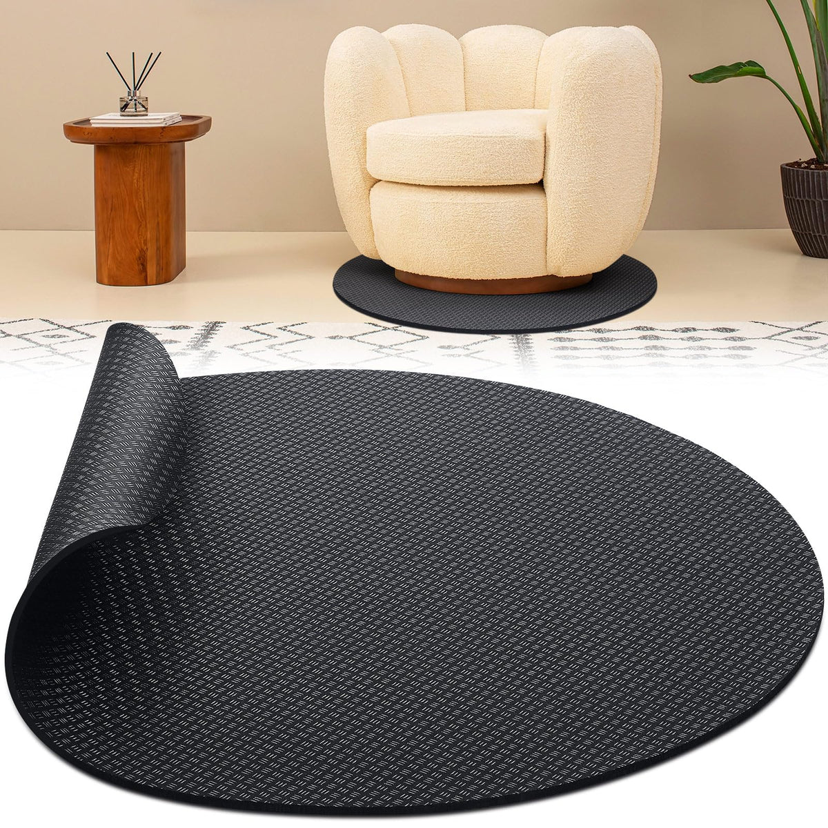 GSDOTZAP round double-sided recliner pad under furniture for stability and protection