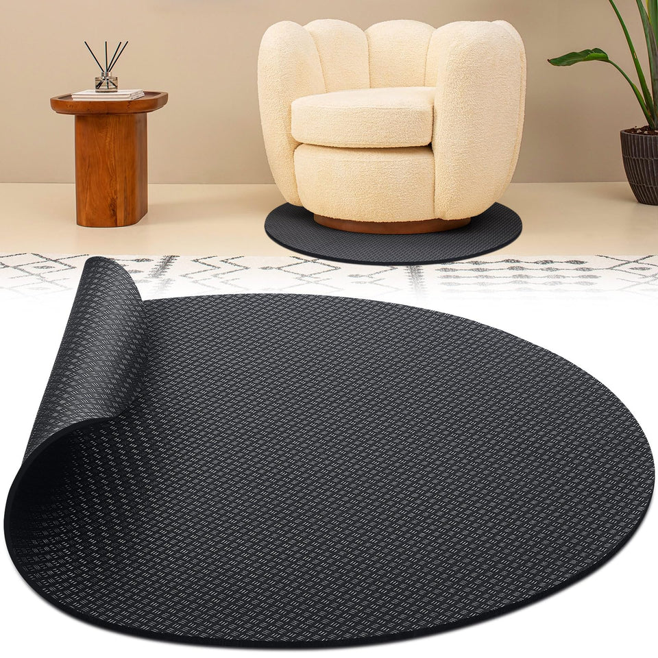GSDOTZAP round double-sided recliner pad under furniture for stability and protection
