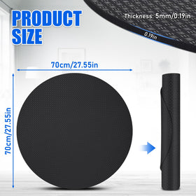 Protection for hardwood floors with round GSDOTZAP floor mat