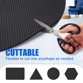 Universal round floor mat suitable for various surfaces and furniture