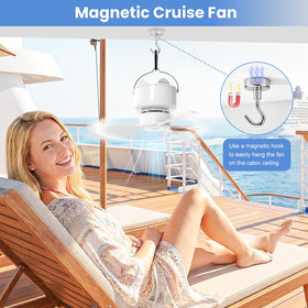 GSQQTE cordless compact fan for flexible on-the-go use.