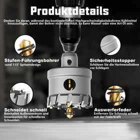 GSTK Upgrade carbide hole saw 22mm cutting metal with clean edges