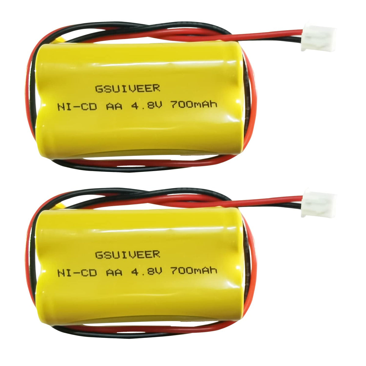 GSUIVEER two-pack emergency light battery replacement for reliable outages