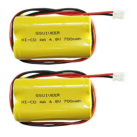 GSUIVEER two-pack emergency light battery replacement for reliable outages