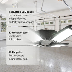 GT-Lite bulb tilted to 90 degrees showing panel flexibility