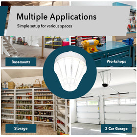 GT-Lite easy-install LED bulb shown in basement fixture.