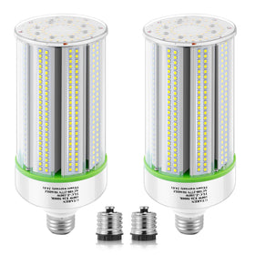 GTAREN 2-pack 100W LED corn bulbs in daylight 5000K for bright warehouse lighting and energy efficiency
