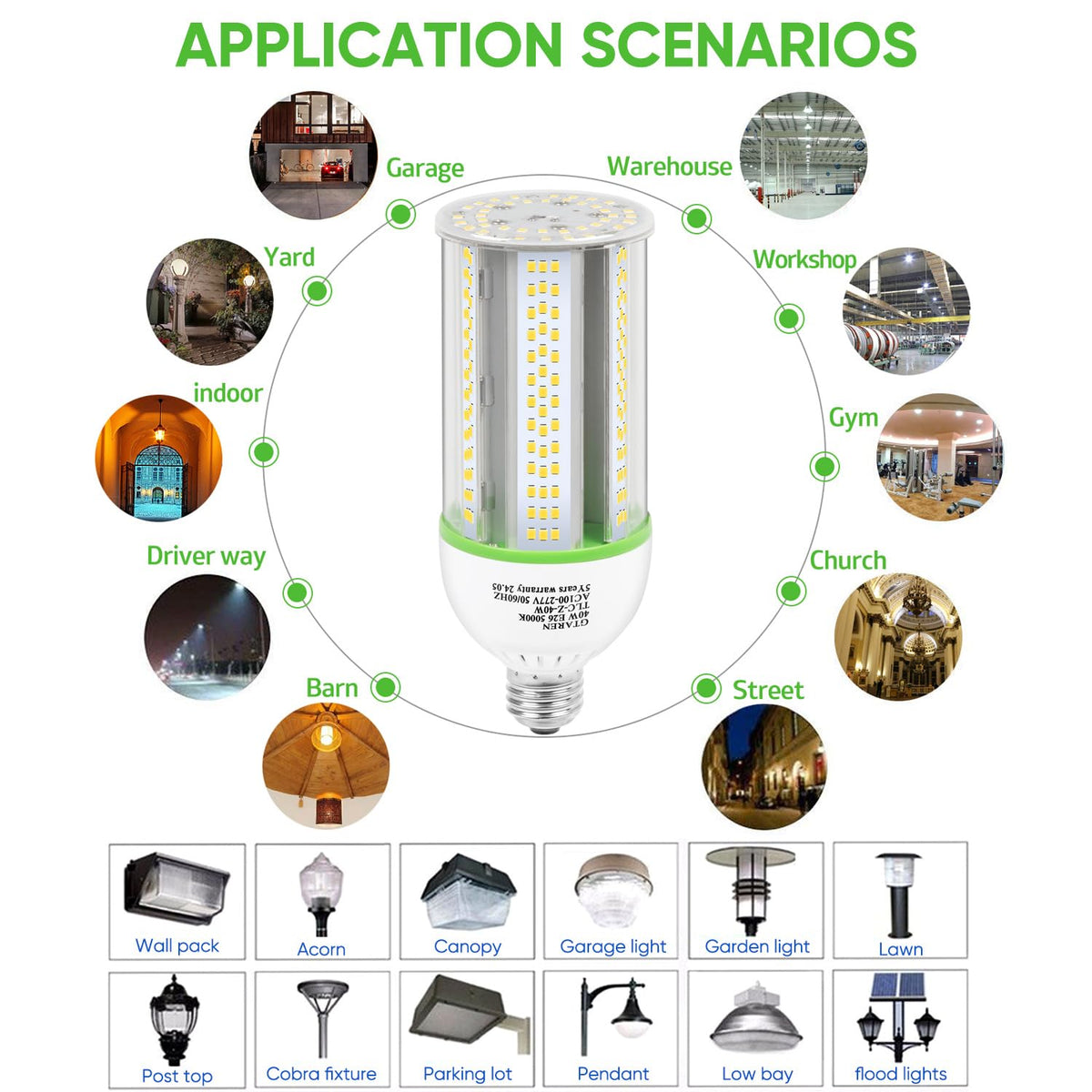 GTAREN barn or garage lighting with this bulb, ideal for outdoor spaces.