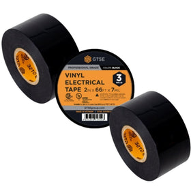 GTSE wide black electrical tape roll for durable wire insulation and quick application.