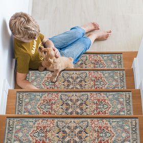Gtuun stair treads are pet-friendly for homes with dogs