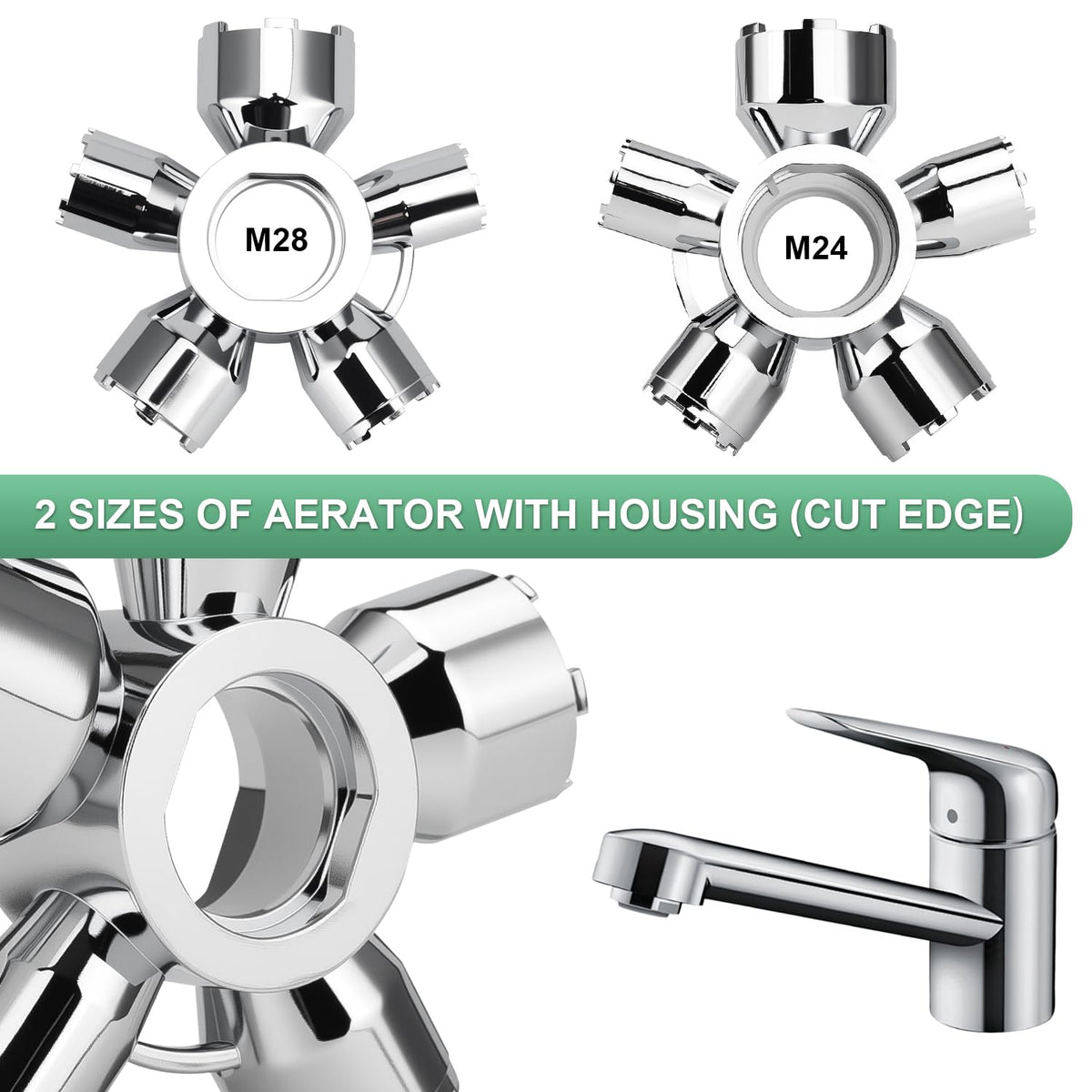 guaiboshi durable metal aerator tool with scratch-free design supports quick faucet maintenance.