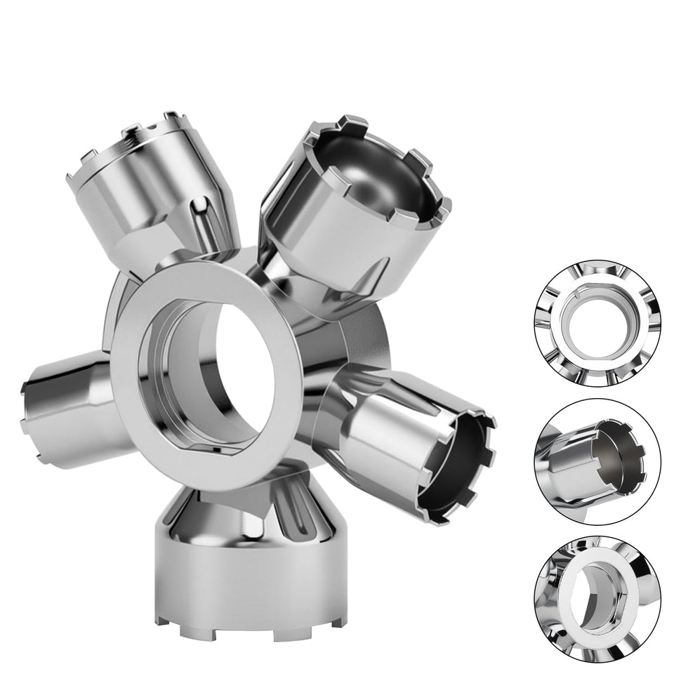 guaiboshi upgraded metal 10-in-1 aerator tool for heavy-duty removal and universal fit.
