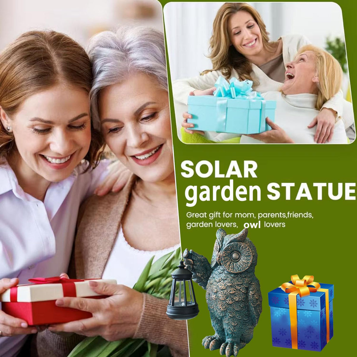 GUANFU solar owl light creates magical atmosphere for evening gatherings.