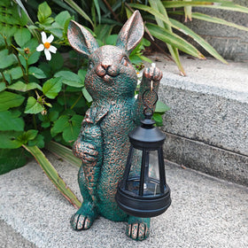 GUANFU pathway light with rabbit glow guides steps after dusk.