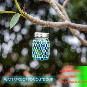 GUANFU mosaic lanterns provide versatile porch, pathway, or indoor sunlit accents.
