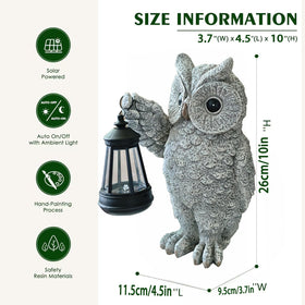 Weather-resistant GUANFU owl statue built for any weather.