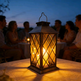 Guanfu weatherproof lantern withstands rain, snow, and dust.