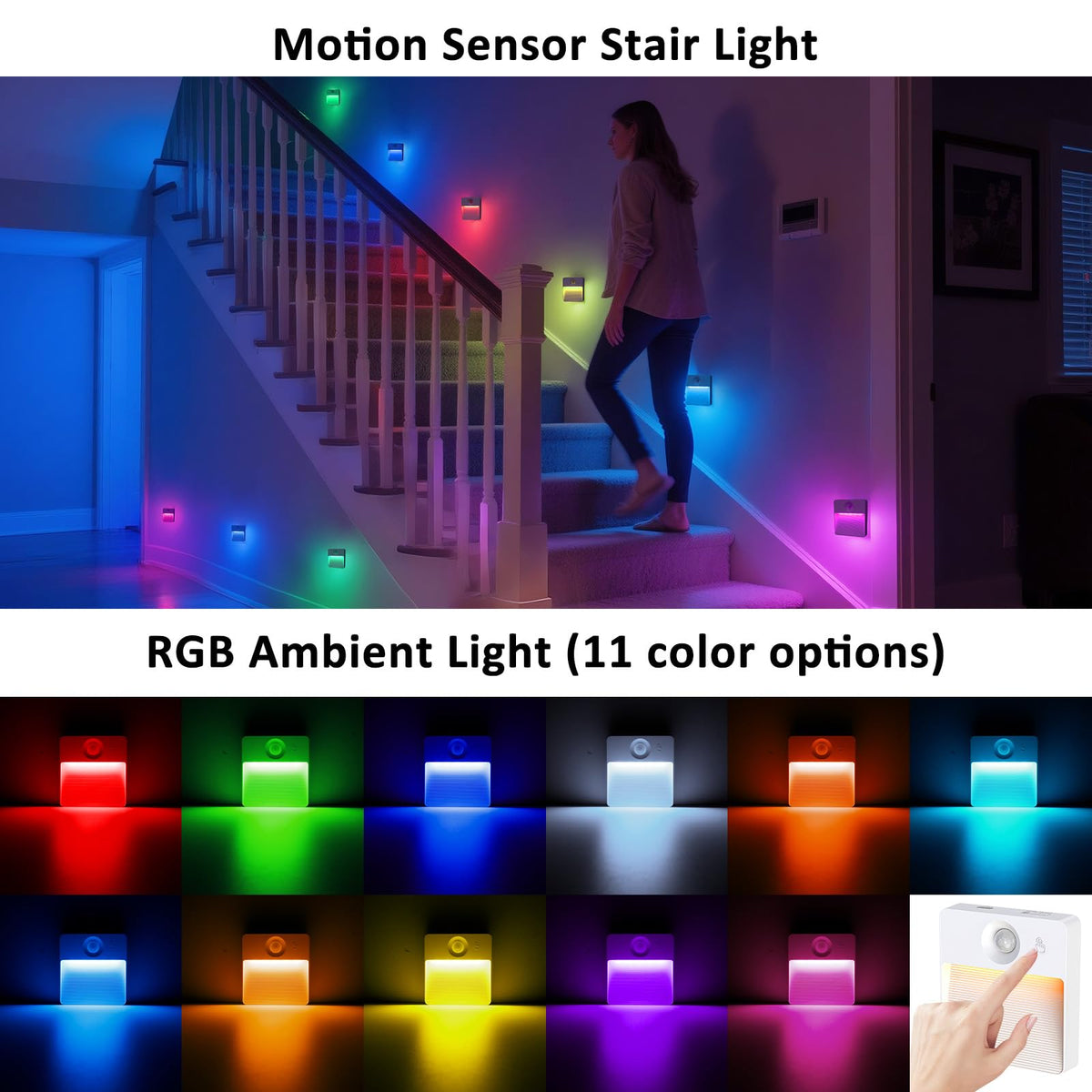 Guankai stair light activates on motion for safe navigation