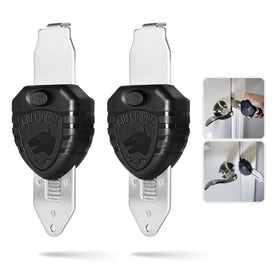 Guard Dog Security BlockLock compact door lock demonstrating secure slot setup for privacy.