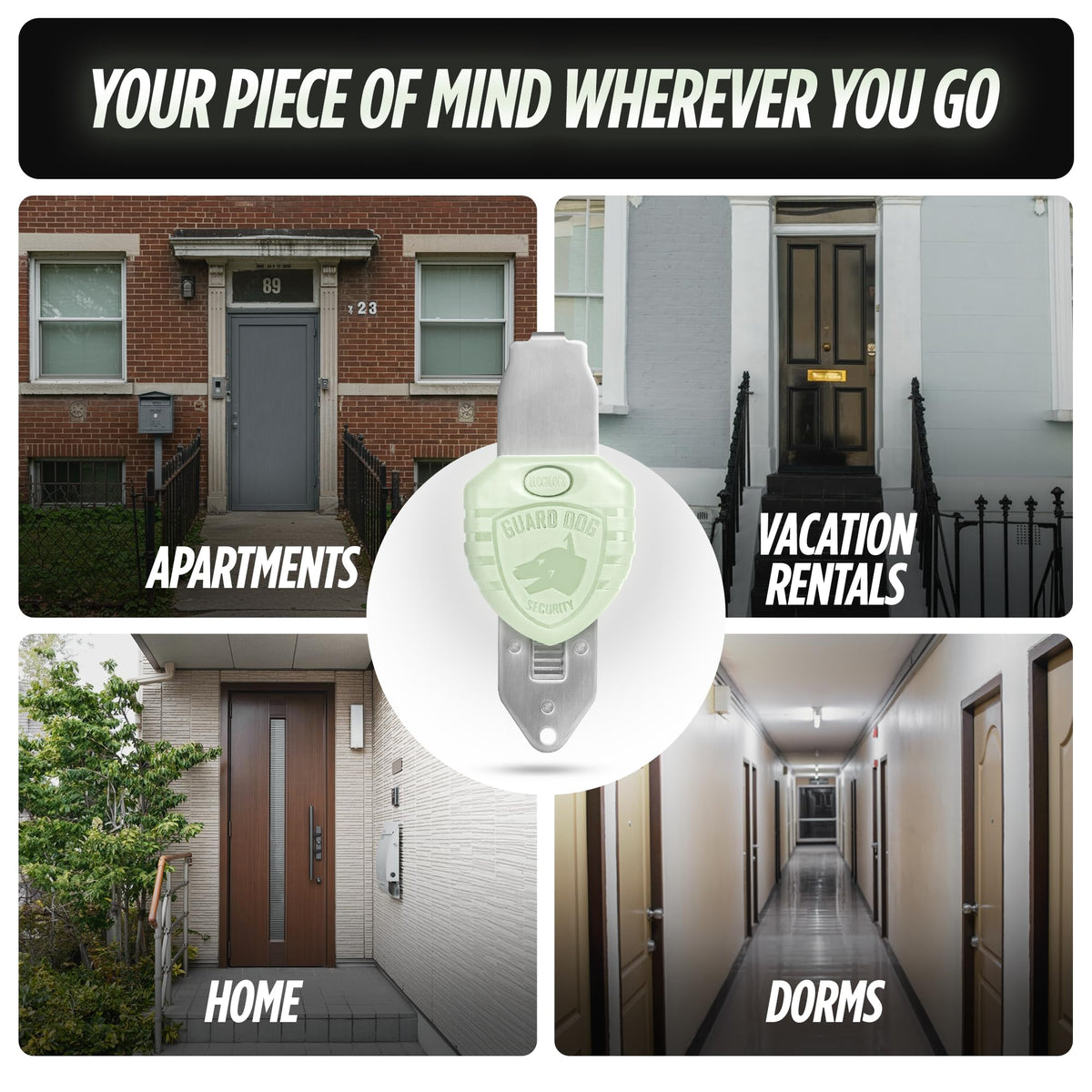Guard Dog Security BlockLock dorm room use to secure shared living spaces.