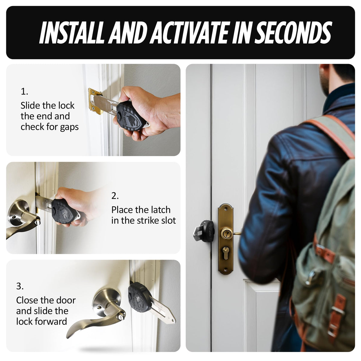 Guard Dog Security BlockLock features durable stainless steel construction for reliable protection.
