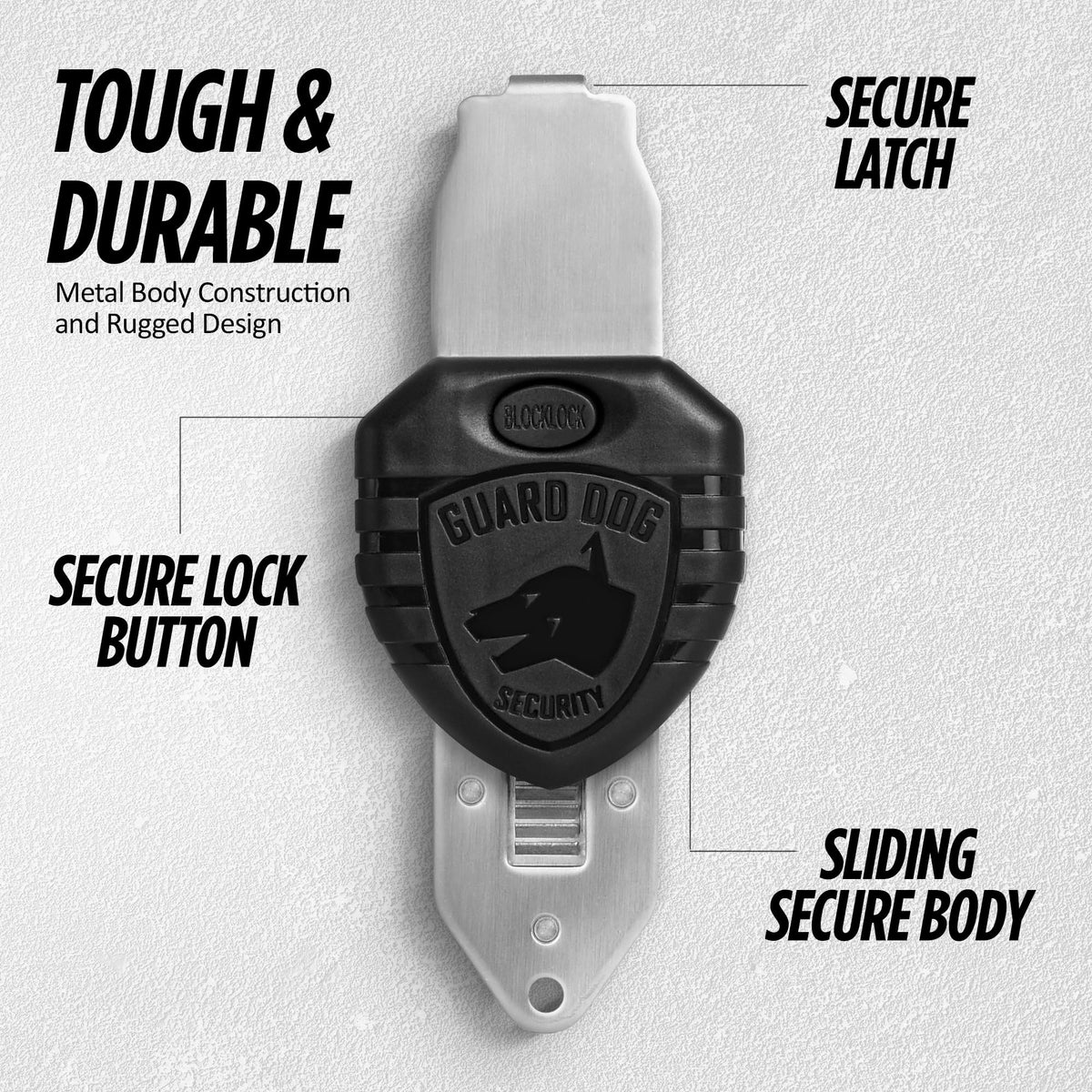 Guard Dog Security BlockLock ideal for travel, dorms, and rentals offering extra privacy.