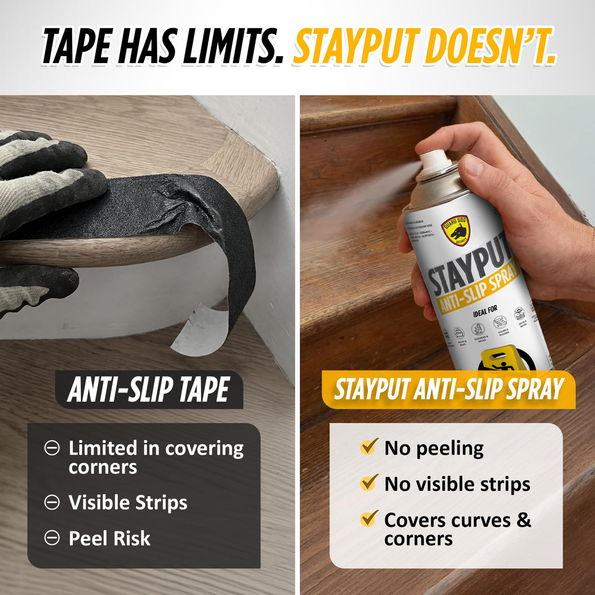 Guard Dog StayPut invisible coating creates discreet grip without changing appearance.