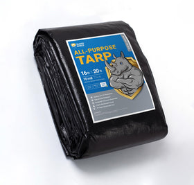 GUARD SHIELD 16x20 black tarp ready to shield outdoor gear from rain