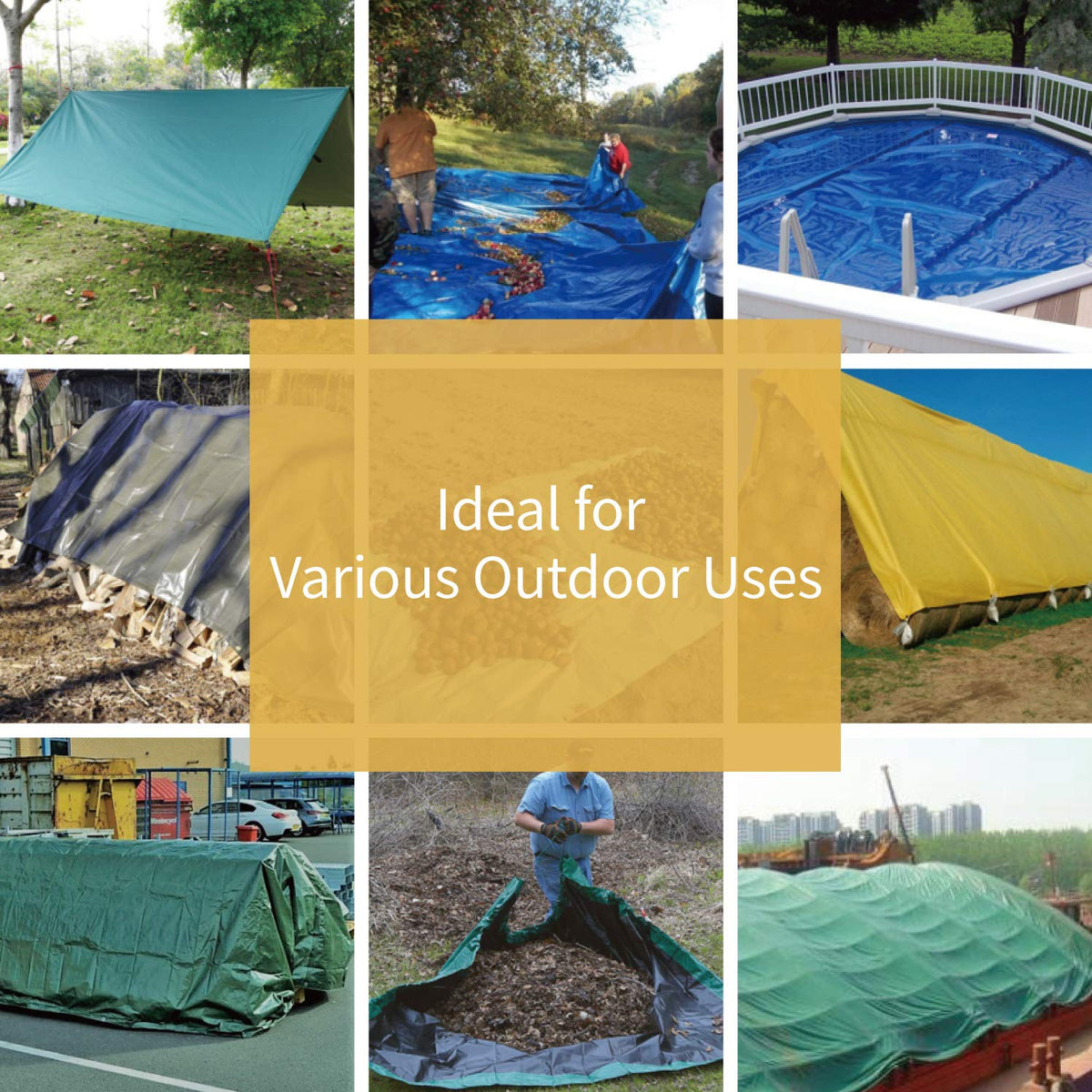 Guard Shield green tarp serves as quick shelter or emergency roof patch material.