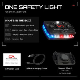 Guardian Angel Elite magnet mount on epaulet enables rapid hands-free attachment.