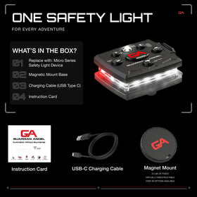 Guardian Angel Micro magnet mounting secures to gear for quick attachment