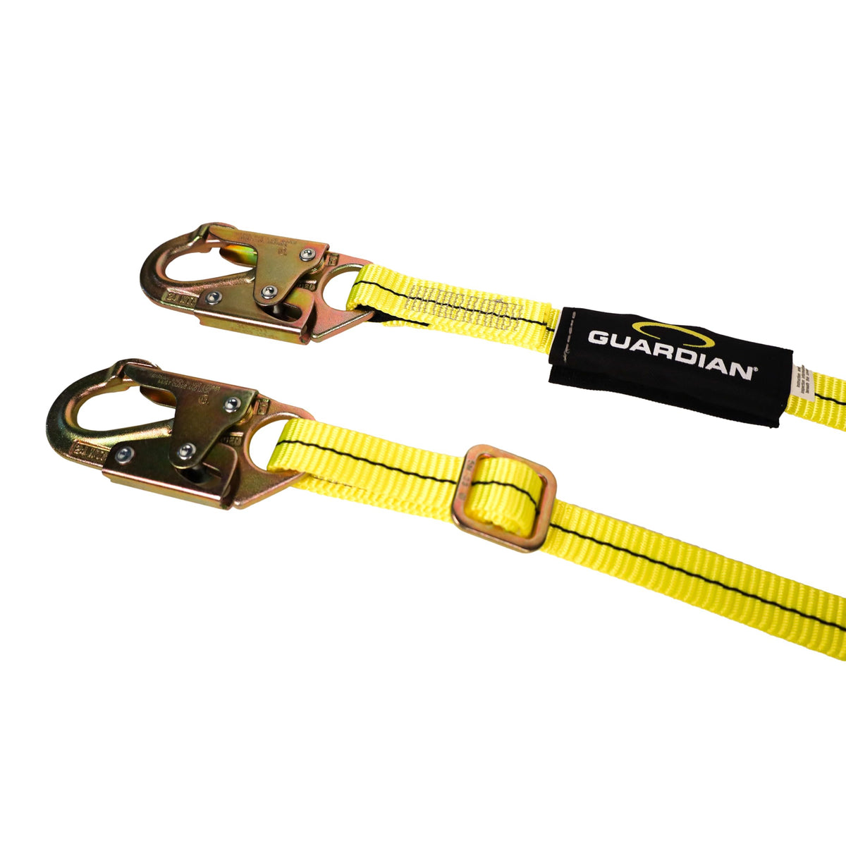 3,600 lb gates on each hook of Guardian 01280 lanyard for secure connectors