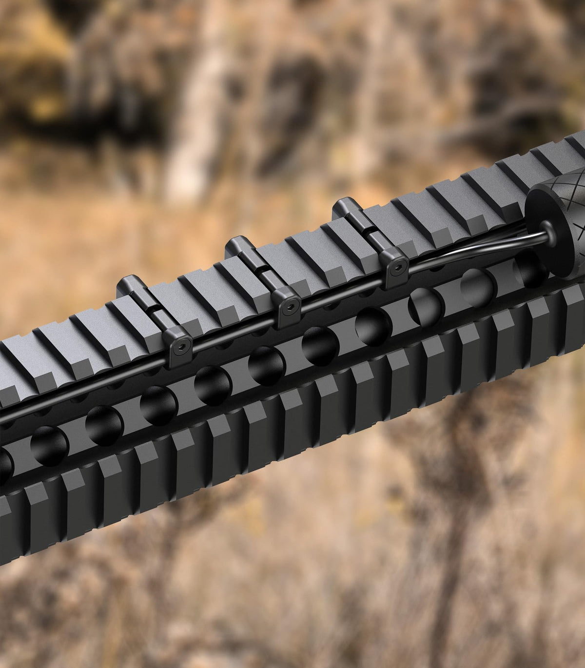 Guardtier eight-pack kit includes hardware for quick, tool-free installation on rails.