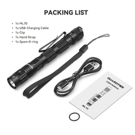Guardtier ML70 compatibility with 2AA batteries as backup power.