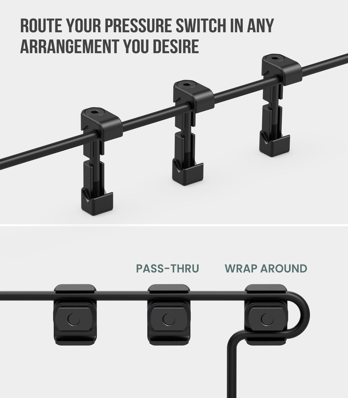 Guardtier M-LOK cable clip provides secure fit with durable heat-resistant polymer.