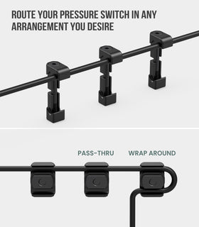 Guardtier M-LOK cable clip provides secure fit with durable heat-resistant polymer.