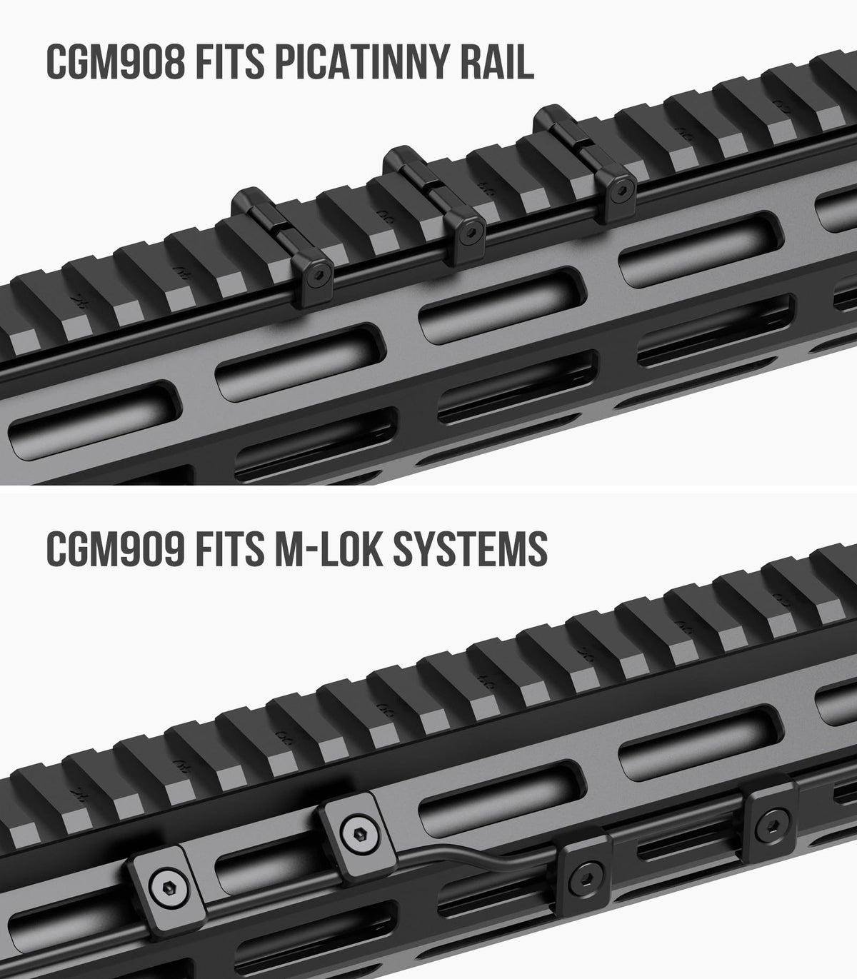 Guardtier pressure switch guide on Picatinny rail maintains clean layout for quick access.