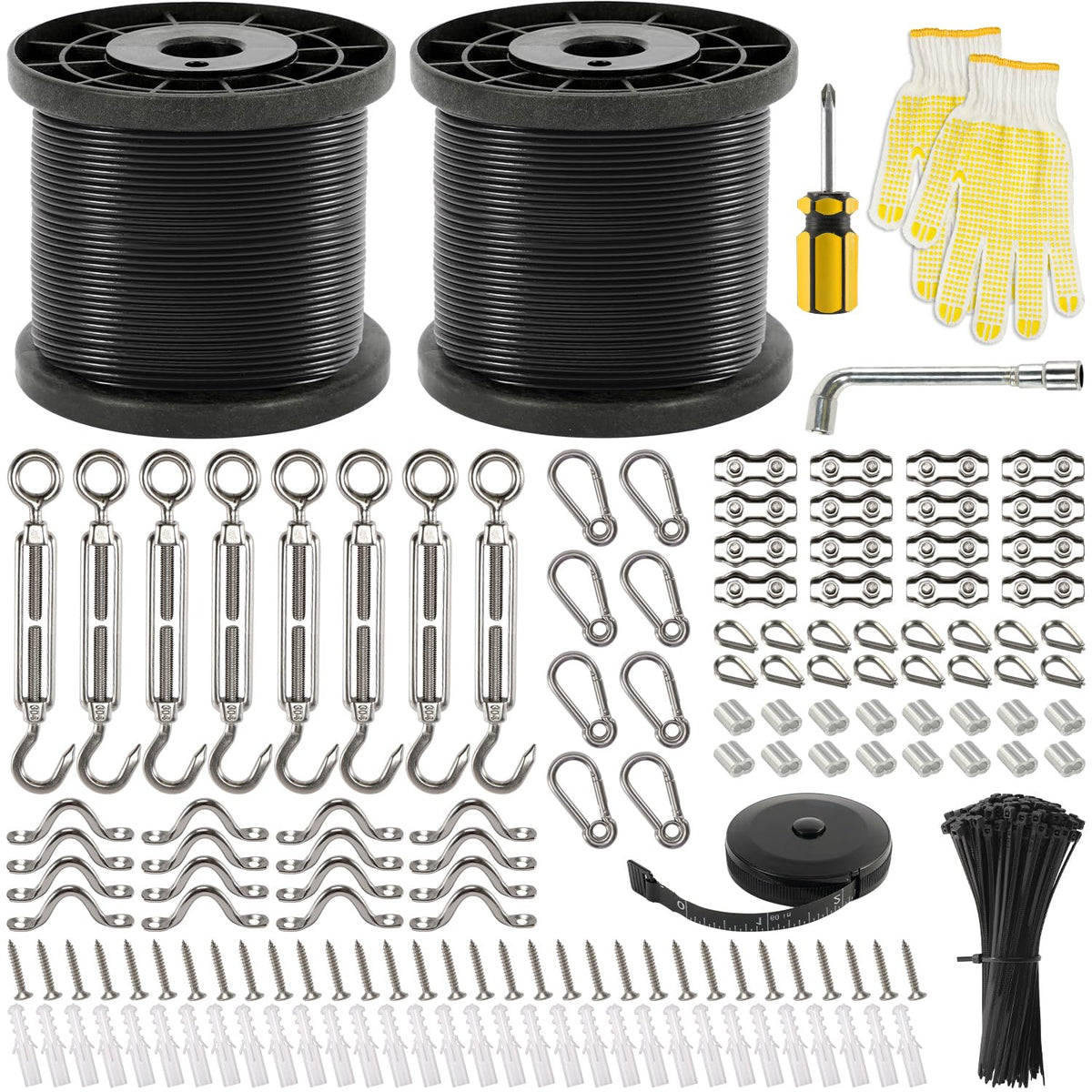 GUATTINE 400ft outdoor string light kit ready for wide patio lighting projects