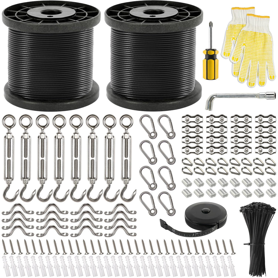 GUATTINE 400ft outdoor string light kit ready for wide patio lighting projects
