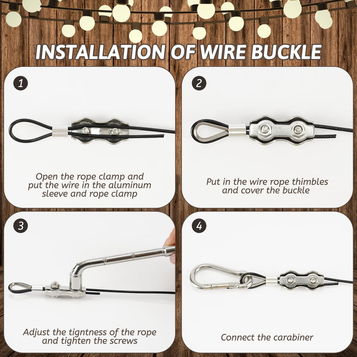 GUATTINE anti-wear thimble set protects cables during use