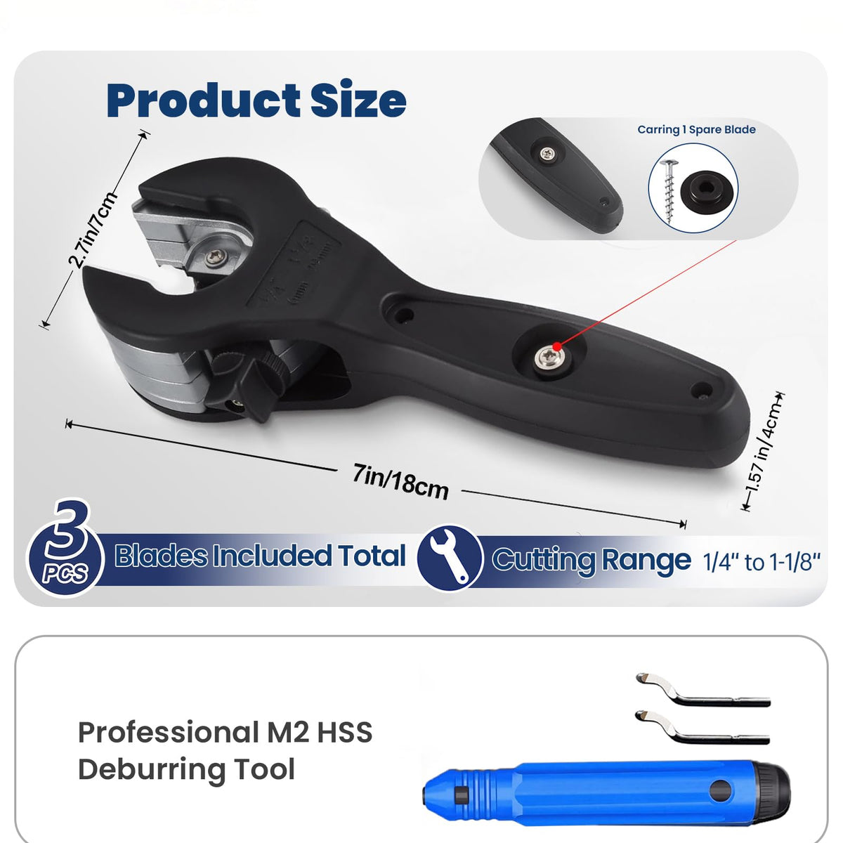 Guforio 3 blades replacement set for quick blade changes