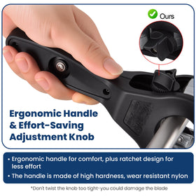 Guforio ergonomic handle provides comfortable one-handed grip