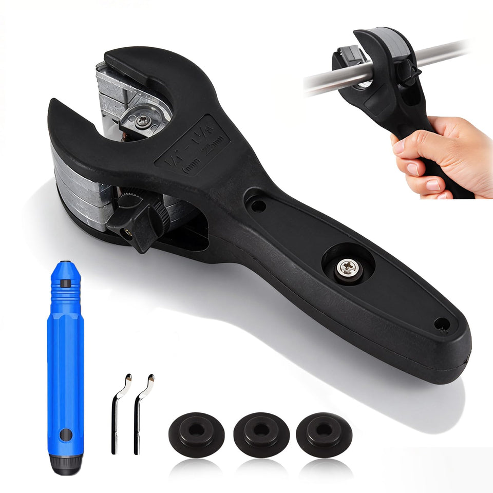 Guforio ratcheting tubing cutter range 1/4 to 1-1/8 in for versatile piping tasks