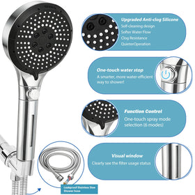 GuGoLar six-spray modes shown for customizable shower experiences.