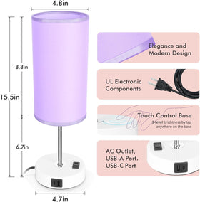 Gugsey bedside lamp with USB ports keeps devices charged