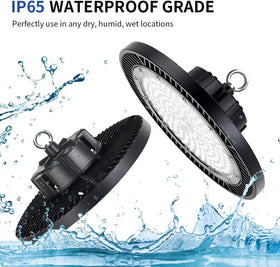 Gugsey LED high bay light aluminum die-cast construction improves heat dissipation and durability.