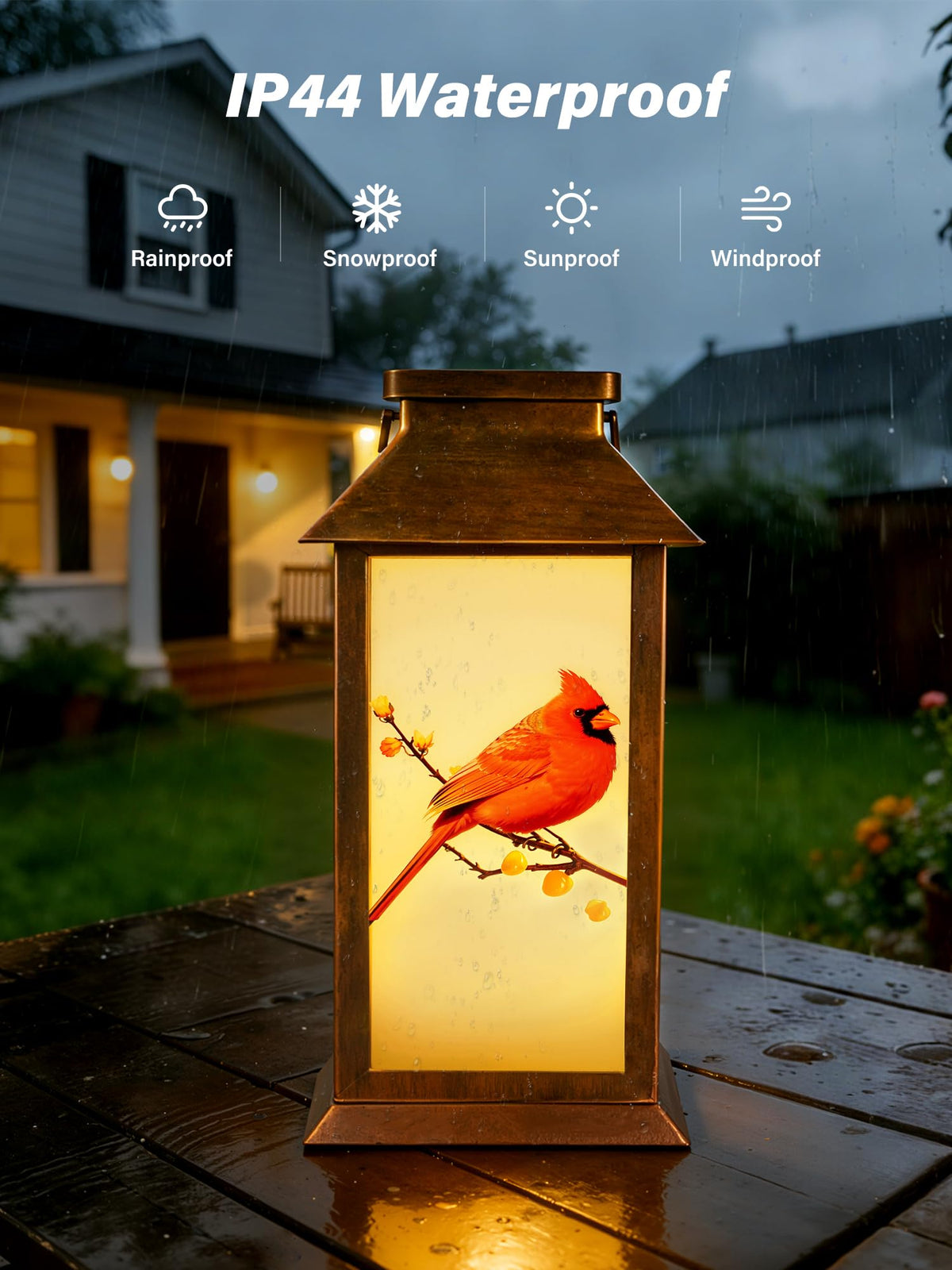 Guhope cardinal lantern makes a gift for garden lovers