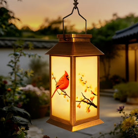Guhope cardinal lantern hanging casts warm outdoor glow for patios
