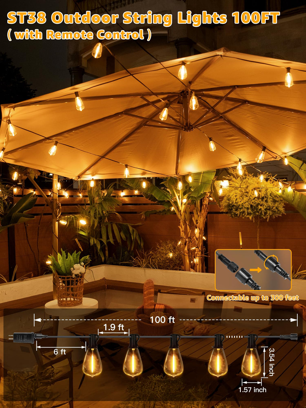 Guhope string lights with 3 modes create varied mood lighting.